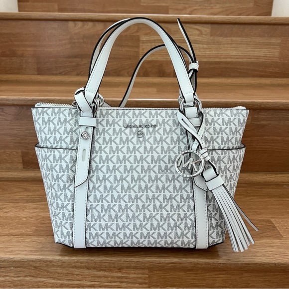 Michael Kors Sullivan Signature Logo Small Top Zip Tote Bag In